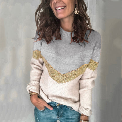 Pull femme moderne et structuré avec un design géométrique Chic und Stil