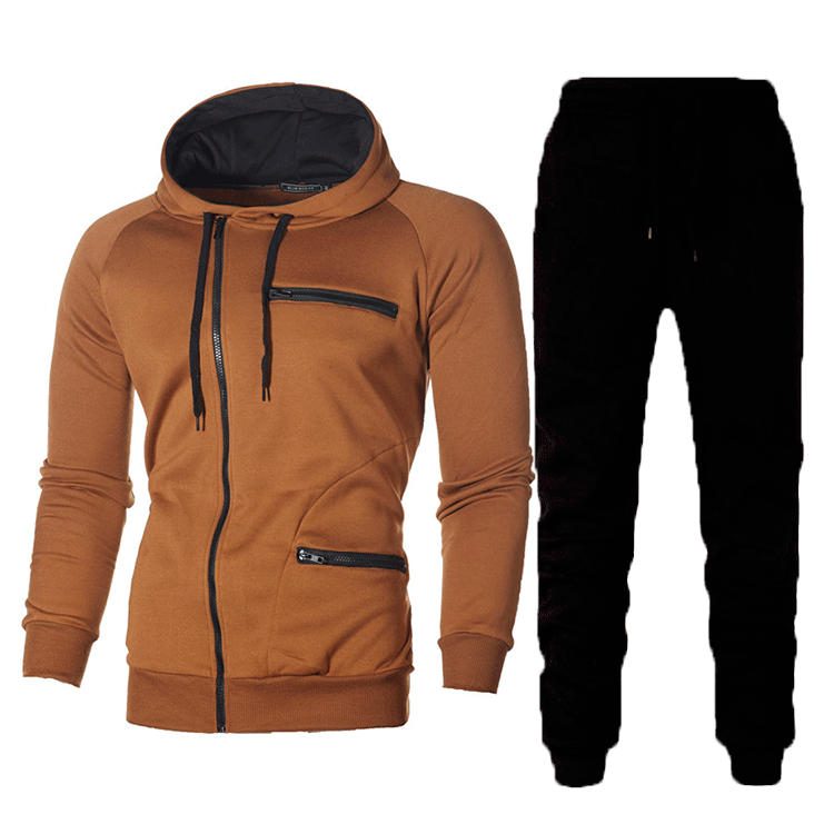 Men Sporty hoodie and jogger pants set with functional pockets and modern design Chic and Style