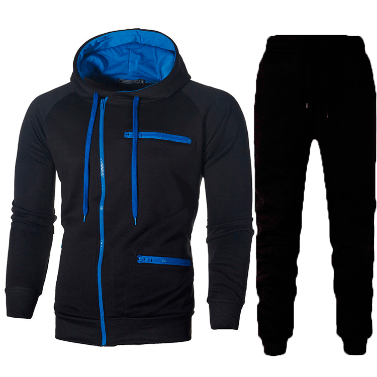 Men Sporty hoodie and jogger pants set with functional pockets and modern design Chic and Style