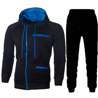 Men Sporty hoodie and jogger pants set with functional pockets and modern design Chic and Style