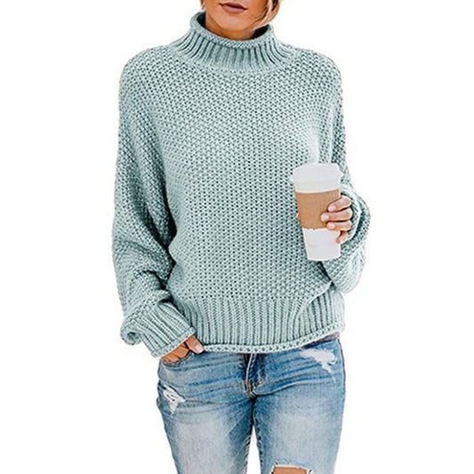 Pull femme avec col montant et tissage structuré Chic und Stil