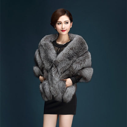 Dames Élégante Écharpe en Fausse Fourrure avec Coupe Volumineuse Chic und Stil