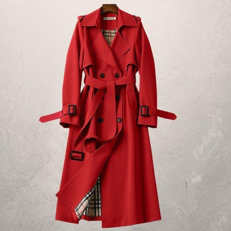 Women's Mid-length Trench Coat Autumn Long Windbreaker - ChicUndStil