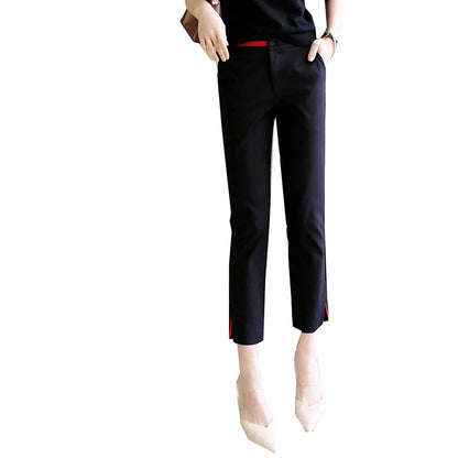 Pantalons court ajustés pour femmes avec fente latérale Chic und Stil