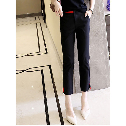 Pantalons court ajustés pour femmes avec fente latérale Chic und Stil