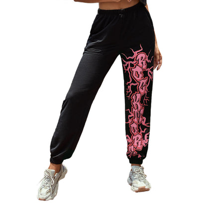 Ladies Stylish Chic Graphic Jogging Pants