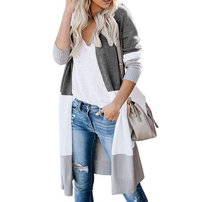 Dames cardigan long tendance avec motif coloré Chic und Stil