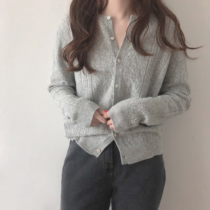 Cardigan en maille torsadée de luxe pour femmes Chic und Stil