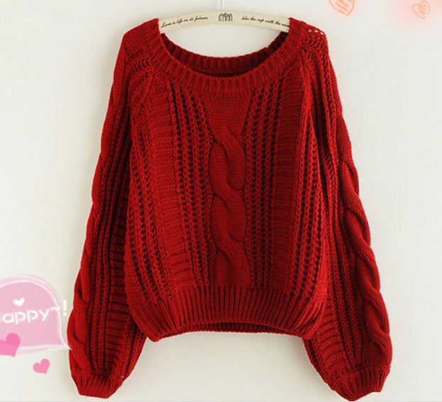 Dames Gros tricot pull avec détail de tricot à cable marquant et manches larges Chic und Stil