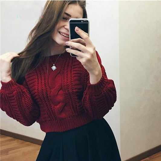 Dames Gros tricot pull avec détail de tricot à cable marquant et manches larges Chic und Stil
