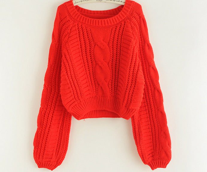 Dames Gros tricot pull avec détail de tricot à cable marquant et manches larges Chic und Stil