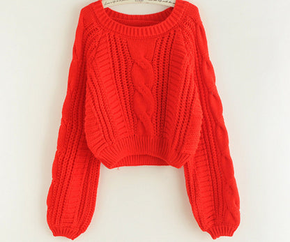 Dames Gros tricot pull avec détail de tricot à cable marquant et manches larges Chic und Stil