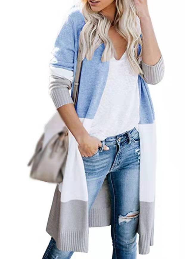 Dames cardigan long tendance avec motif coloré Chic und Stil