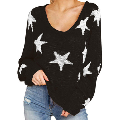 Pull en grosse maille pour femmes avec motif étoilé Chic und Stil