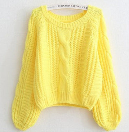 Dames Gros tricot pull avec détail de tricot à cable marquant et manches larges Chic und Stil
