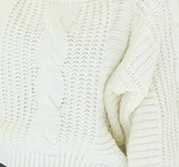 Dames Gros tricot pull avec détail de tricot à cable marquant et manches larges Chic und Stil