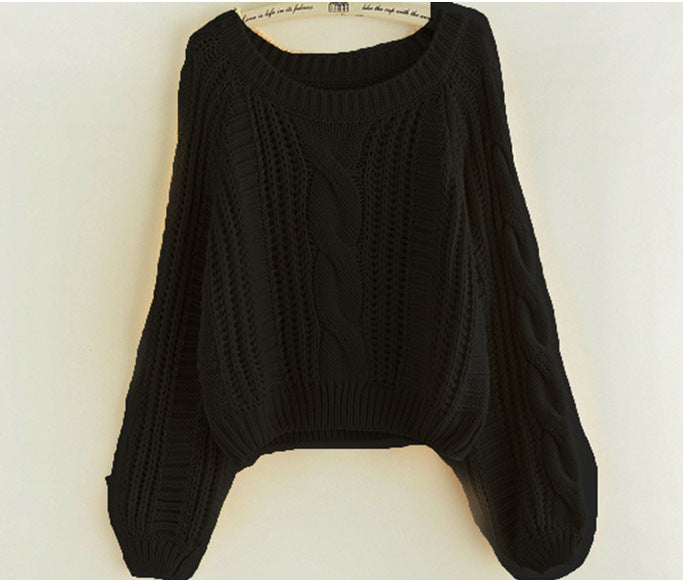 Dames Gros tricot pull avec détail de tricot à cable marquant et manches larges Chic und Stil