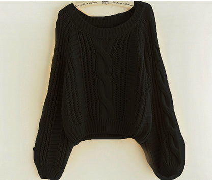Dames Gros tricot pull avec détail de tricot à cable marquant et manches larges Chic und Stil