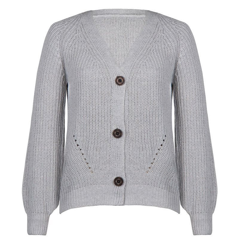 Dames pull-over ludique avec boutons décoratifs et manches amples Chic und Stil