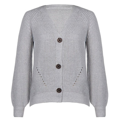 Dames pull-over ludique avec boutons décoratifs et manches amples Chic und Stil