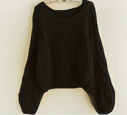 Dames Gros tricot pull avec détail de tricot à cable marquant et manches larges Chic und Stil