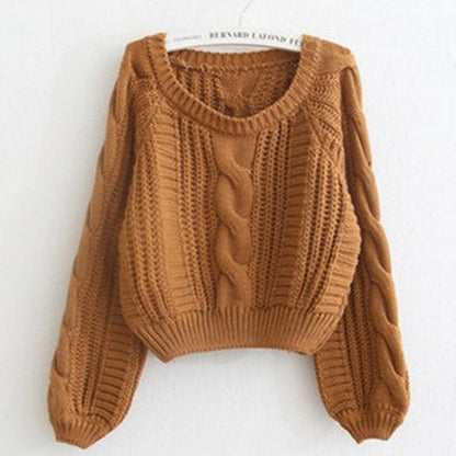 Dames Gros tricot pull avec détail de tricot à cable marquant et manches larges Chic und Stil