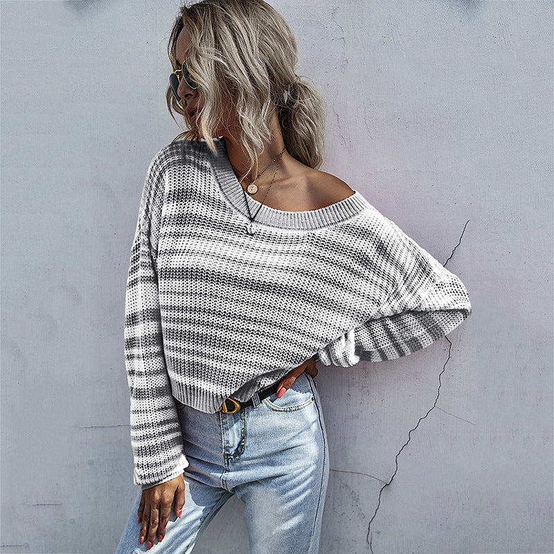 Pull over taille ample décontracté pour femmes avec motif rayé Chic und Stil