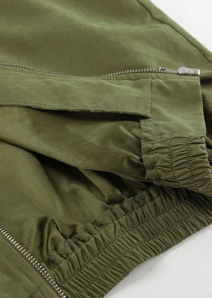 Chic und Stil | Edge - Contrast Zip Jacket and Wide Leg Pants Set