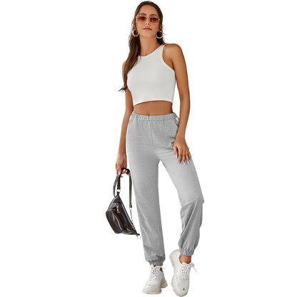 Pantalon de jogging pour femmes avec ceinture élastique et coupe moderne Chic und Stil