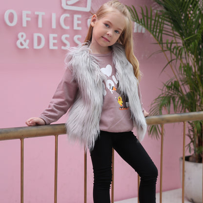 Dames Flauscher Gilet Chic und Stil