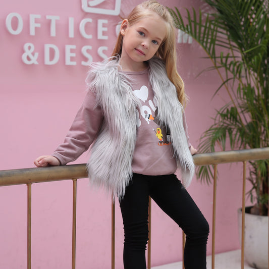 Dames Flauscher Gilet Chic und Stil