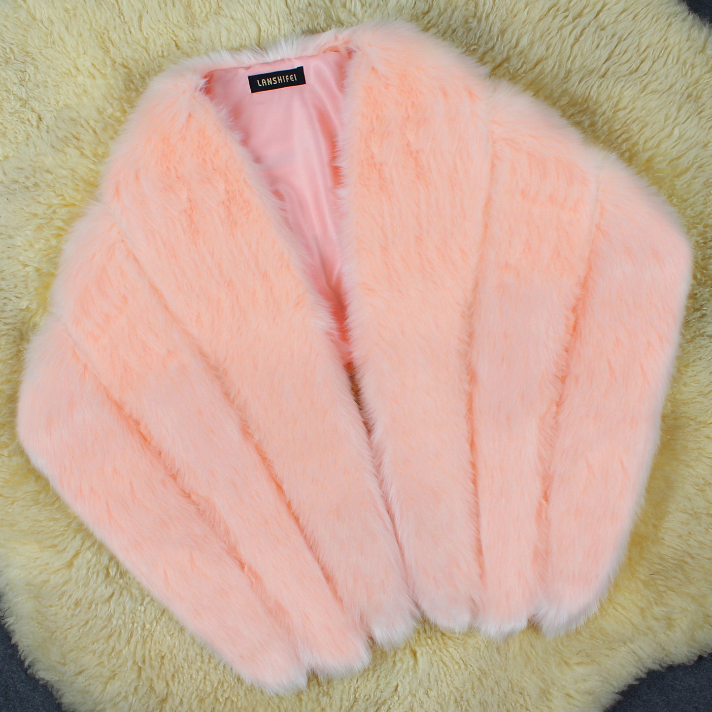 Dames Élegant Cape en fausse fourrure Chic und Stil