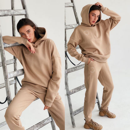 Ladies comfortable hoodie and chic jogger pants