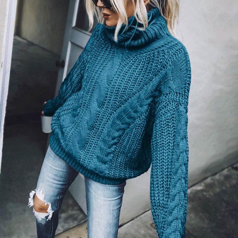 Pull en tricot pour femmes avec col montant Chic und Stil