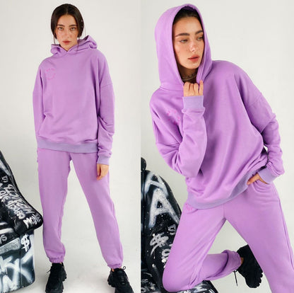 Ladies comfortable hoodie and chic jogger pants