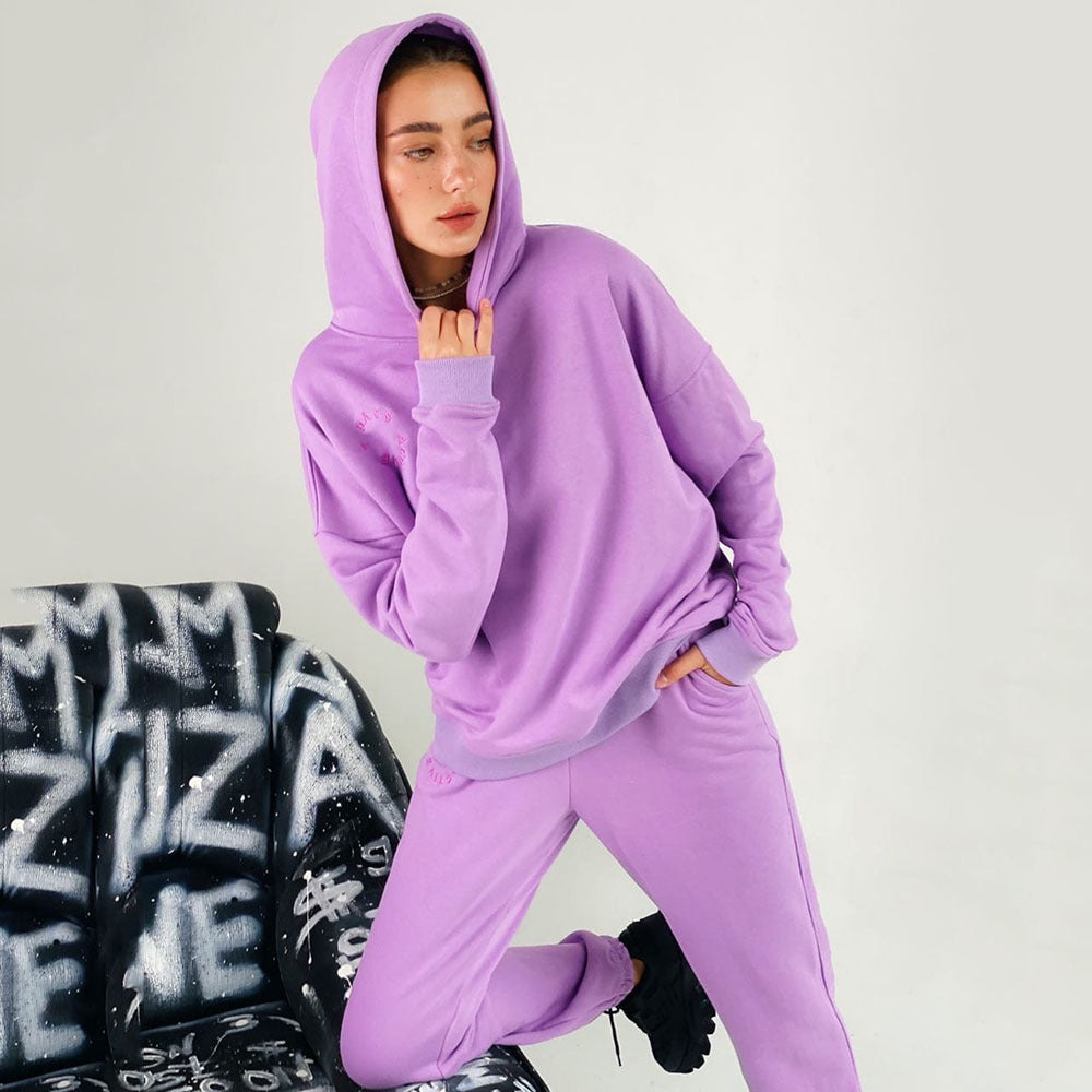 Ladies comfortable hoodie and chic jogger pants