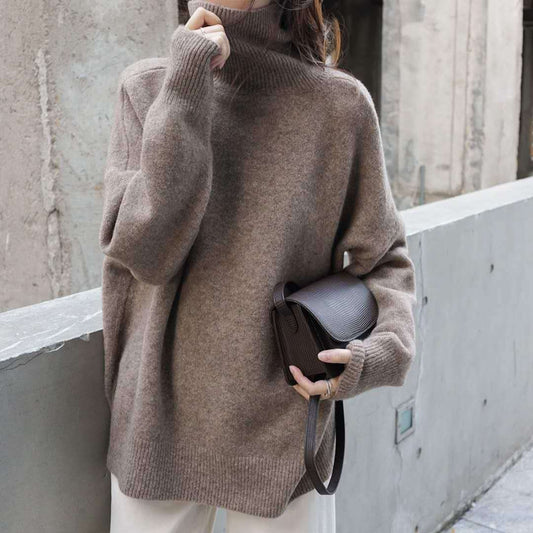 Pull col montant en laine pour femme Chic und Stil