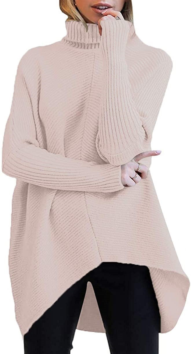 Pull en mailles surdimensionné pour femmes avec col montant et design structuré Chic und Stil