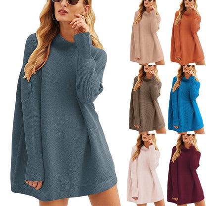 Dames Pull en tricot décontracté à manches longues avec épaule tombante Chic und Stil