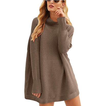 Dames Pull en tricot décontracté à manches longues avec épaule tombante Chic und Stil
