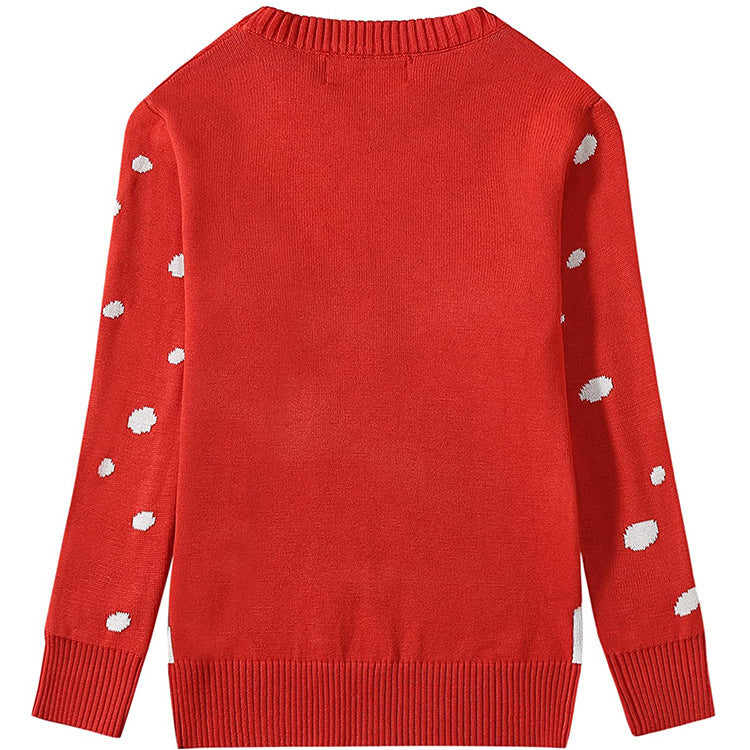 Pull en tricot de Noël pour femmes avec motif de renne ludique et couleurs modernes Chic und Stil