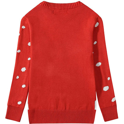 Pull en tricot de Noël pour femmes avec motif de renne ludique et couleurs modernes Chic und Stil