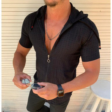 Chemise de sport zippée performance pour homme Chic und Stil