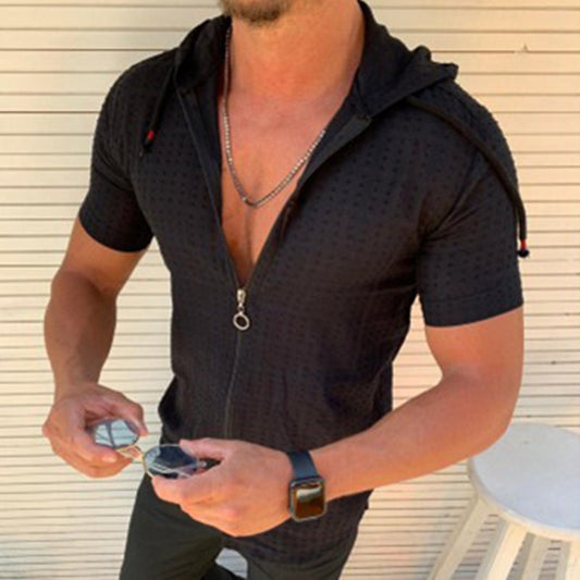 Chemise de sport zippée performance pour homme Chic und Stil