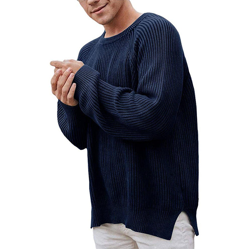 Pull en tricot décontracté pour hommes avec structure côtelée et coupe confortable Chic und Stil