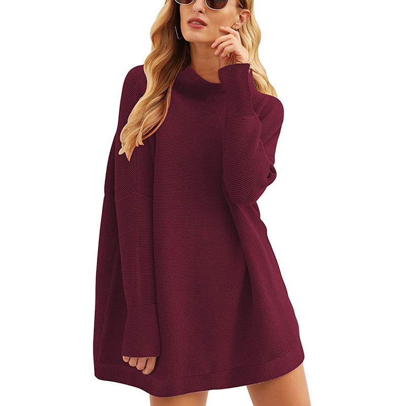 Dames Pull en tricot décontracté à manches longues avec épaule tombante Chic und Stil