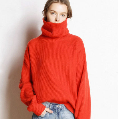 Pull en tricot à col haut Cozy pour femmes Chic und Stil