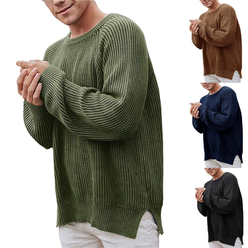Pull en tricot décontracté pour hommes avec structure côtelée et coupe confortable Chic und Stil