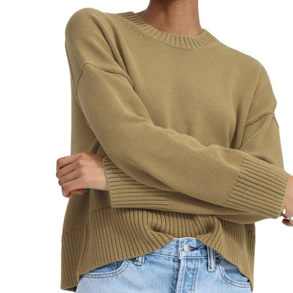 Dames Pull en tricot épais avec coupe large et design décontracté Chic und Stil