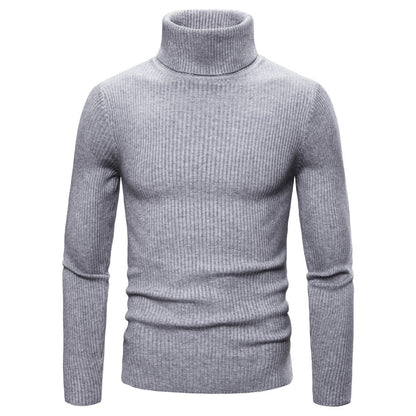 Pullover for men with a fashionable turtleneck made of high-quality knit Chic and Style